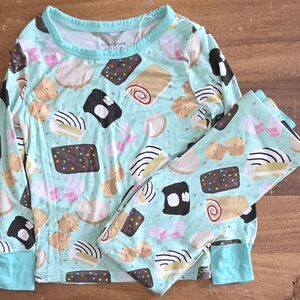 Little Debbie Snack Cakes Bamboo Pajama Set Unisex Size 4T NWOT